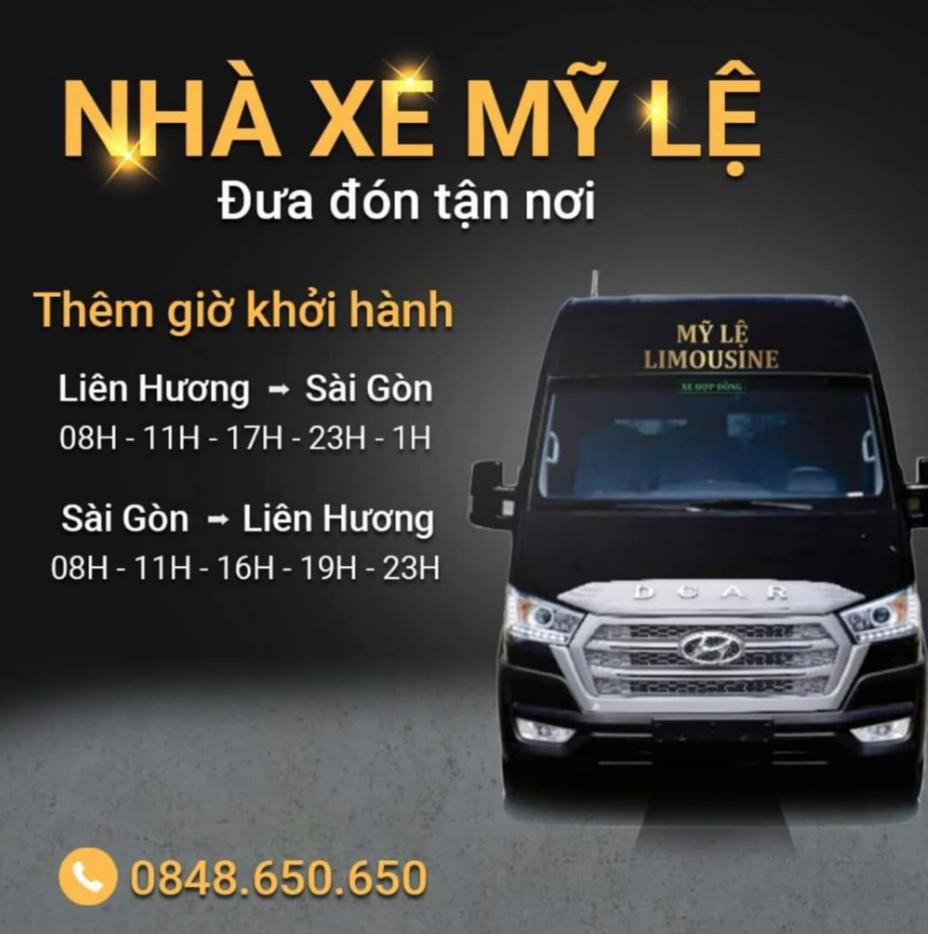 Nhà xe Mỹ Lệ Limousine tuyến Sài Gòn – Liên Hương