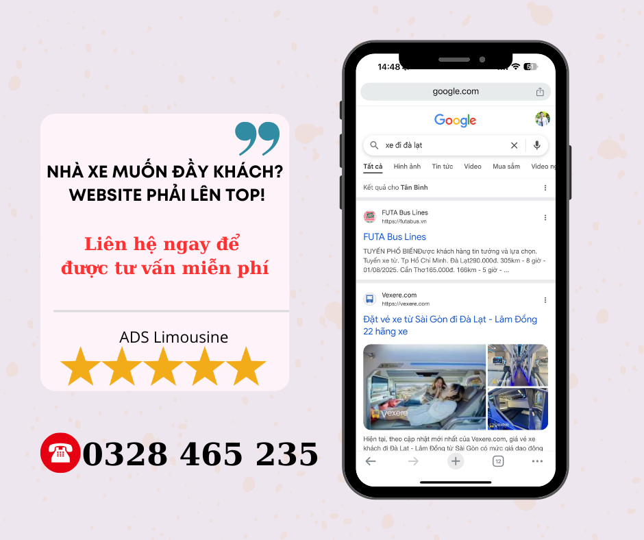 seo cho website nhà xe